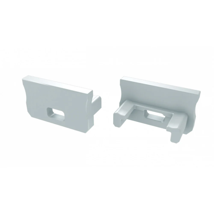 Bouchon de Finition de Profil Type A en Plastique Blanc avec Trou 1 Bouchon de Finition de Profil Type A en Plastique Blanc avec Trou 1