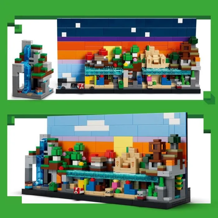LEGO Minecraft 21589 Mini Biomes - Set de Construction avec 5 Biomes Amovibles Détailés et 5 Microfigurines - Jouet pour Enfants dès 12 Ans LEGO Minecraft 21589 Mini Biomes - Set de Construction avec 5 Biomes Amovibles Détailés et 5 Microfigurines - Jouet pour Enfants dès 12 Ans