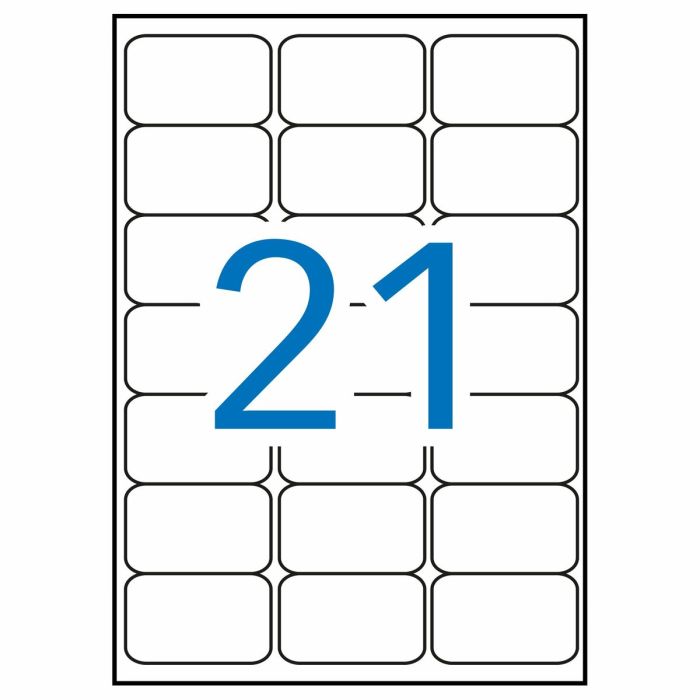 Étiquettes adhésives Apli 100 Volets 63,5 x 38,1 mm Blanc 1