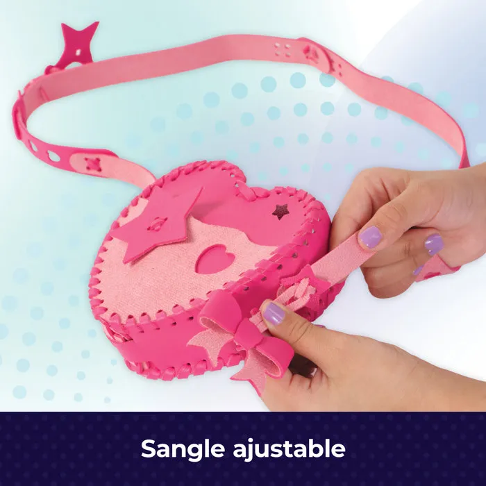 Spin Master Cool Maker Sac Sweetheart - Kit créatif à fabriquer soi-même - Sac à main en simili-cuir avec strass et charms - Jeu créatif pour enfant à partir de 6 ans