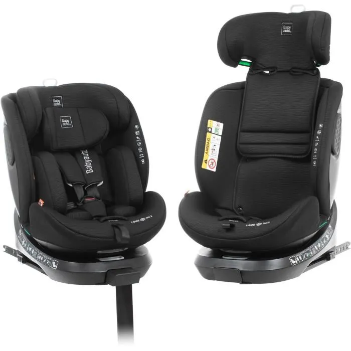 Babyauto Siège auto CORE Groupe 0/1/2/3 40/150 cm I-Size Isofix Giratoire Reclinable Reducteur Noir 4 Babyauto Siège auto CORE Groupe 0/1/2/3 40/150 cm I-Size Isofix Giratoire Reclinable Reducteur Noir 4