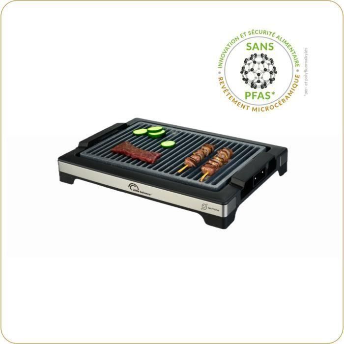 Barbecue électrique LITTLE BALANCE - Easy Nopifas - Surface de cuisson 38 x 25 cm - Revetement microcéramique sans PFAS - 2000W 3 Barbecue électrique LITTLE BALANCE - Easy Nopifas - Surface de cuisson 38 x 25 cm - Revetement microcéramique sans PFAS - 2000W 3