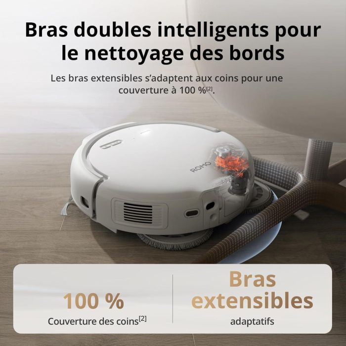 DJI ROMO S - Robot Aspirateur Laveur avec Station - 25 000 Pa - Détection de Niveau Drone - 200 Jours sans Maintenance 3