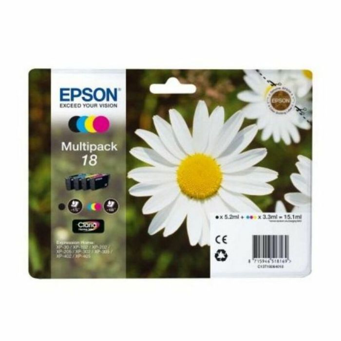 Cartouche d'encre originale Epson Multipack 18 4 colores Jaune Noir Cyan Magenta