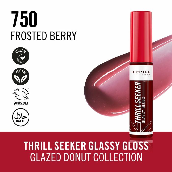 Brillant à lèvres Rimmel London THRILL SEEKER Nº 750-Frosted Berry 6 ml 4