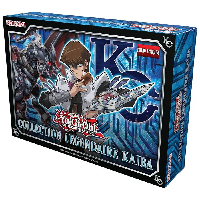 Konami Yu-Gi-Oh! - Coffret Collection Légendaire de Kaiba, 100 cartes brillantes, 5 cartes exclusives et plateau de jeu pliable - Édition française
