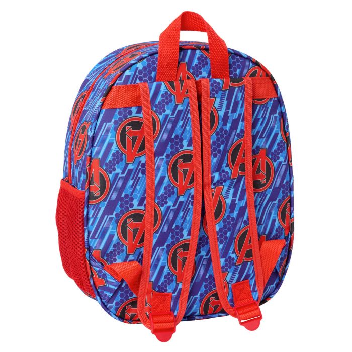 Sac à dos enfant The Avengers Rouge Bleu foncé 27 x 33 x 10 cm 3D 1 Sac à dos enfant The Avengers Rouge Bleu foncé 27 x 33 x 10 cm 3D 1