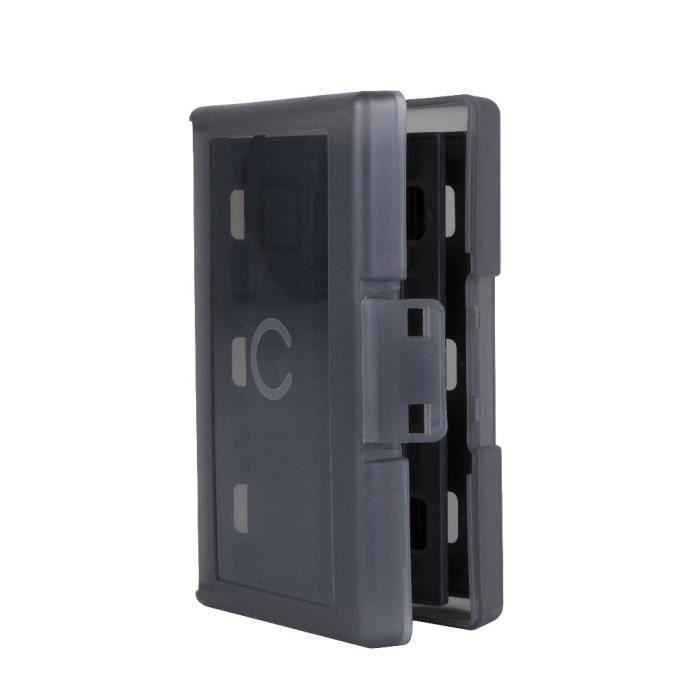 Boîtier de protection et transport - KONIX - Pour cartouches de jeux Nintendo Switch 2 - Antichoc - 24 rangements - Noir 1