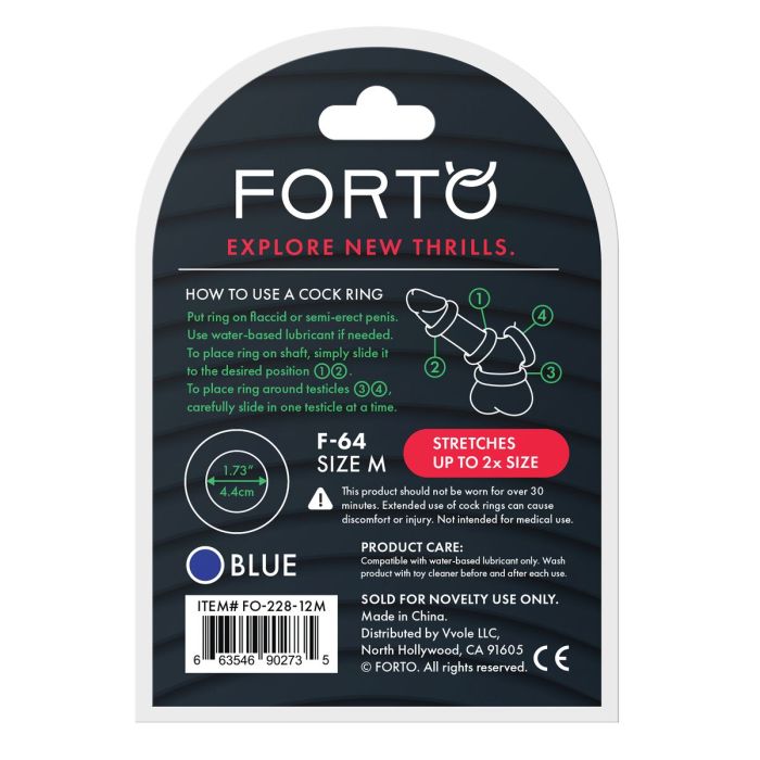 Anneau Pénis Forto Bleu M Ø 45 mm 2 Anneau Pénis Forto Bleu M Ø 45 mm 2