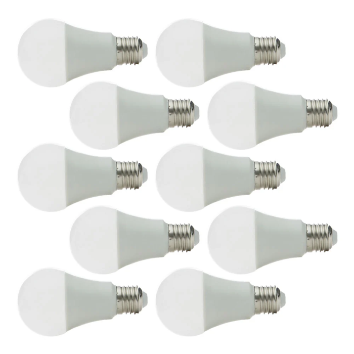[GR-ED-B3-E27-7W-WW-PK10-AP] Pack 10 Lampes LED Sphérique 7W E27 Aluminium/PC 630Lm Blanc Chaud 40 000H 2