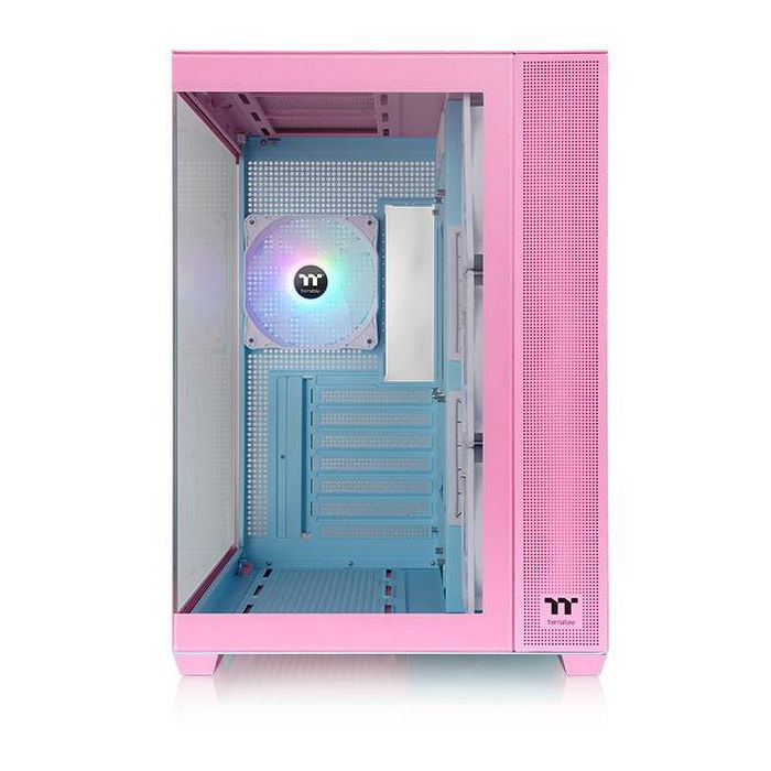 Thermaltake View 380 TG ARGB - Boîtier PC Gaming Midi-Tower en Blanc avec Éclairage ARGB, Panneaux en Verre Trempé, Compatible ATX/mATX/Mini-ITX, Ventilateurs 120 mm Inclus