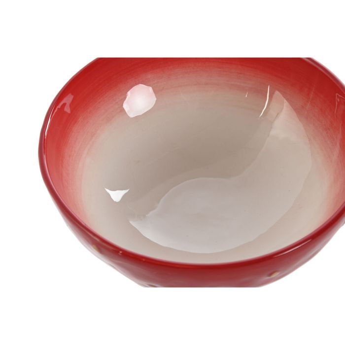 Bol Home ESPRIT Rouge Grès Moderne 15,4 x 15,4 x 6 cm 2