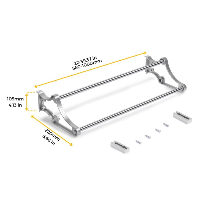 Emuca Range-chaussures Self pour intérieur d'armoire, Peint en aluminium, Acier et Plastique. 8