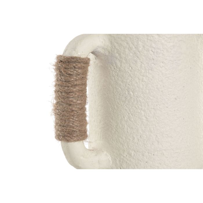 Vase Home ESPRIT Blanc Marron Clair Terre cuite 2 Vase Home ESPRIT Blanc Marron Clair Terre cuite 2