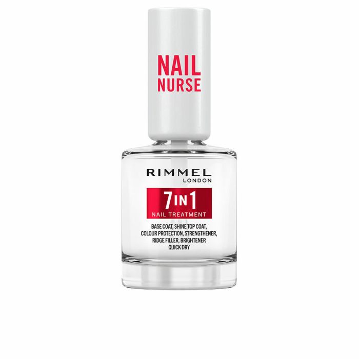 Rimmel London NAIL NURSE Traitement des Ongles 7 EN 1 Base Top Coat Fortifiant Séchage Rapide Hydratant Huile d'Avocat Calcium 12 ml