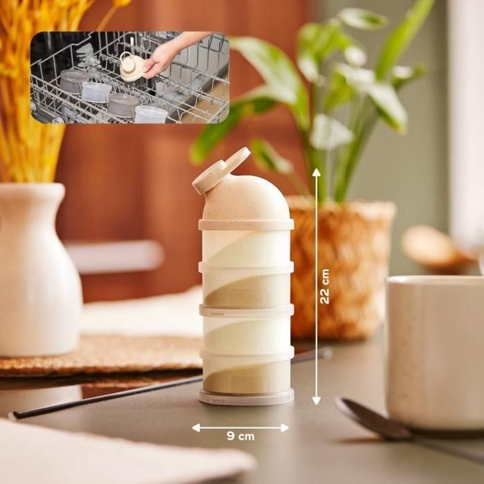 Babymoov Boîtes Doseuses de Lait en Poudre Babydose - Bec verseur ergonomique - Made in France, Beige 5