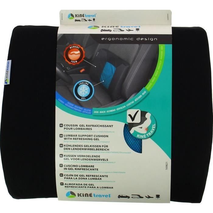 Coussin lombaire + Gel - KINE TRAVEL - 169821 - Noir et bleu 3