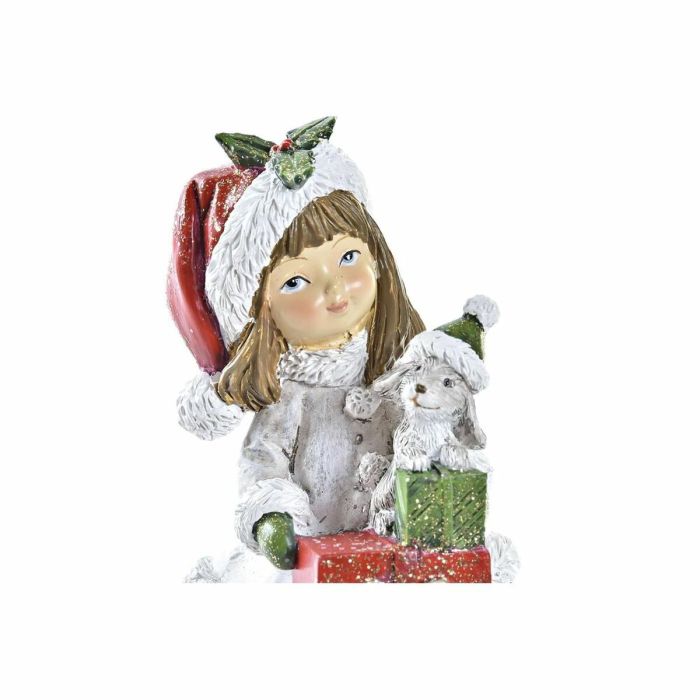 Décorations de Noël DKD Home Decor Résine Filles (6,5 x 6,5 x 12 cm) (2 Unités) 1