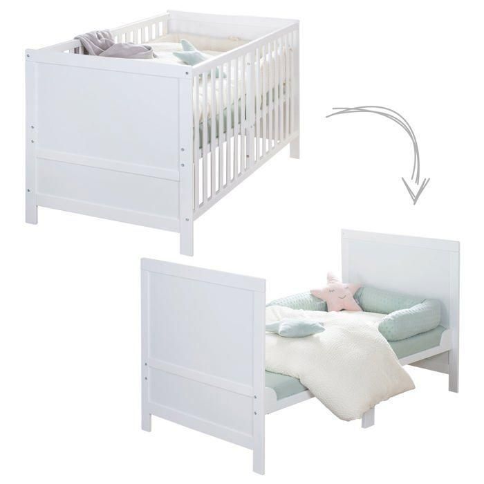 Lit bébé évolutif - 70 x 140 cm - ROBA - EASY SLEEP - Blanc laqué 0 Lit bébé évolutif - 70 x 140 cm - ROBA - EASY SLEEP - Blanc laqué 0