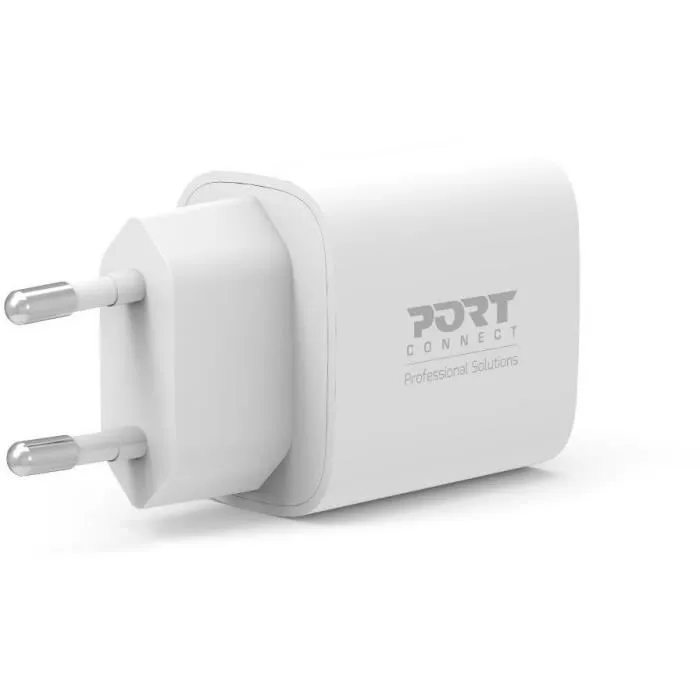 Port Designs 900031EU - Chargeur Secteur USB-C 20 W Power Delivery Blanc - Pour Smartphone, Tablette et Power Bank Port Designs 900031EU - Chargeur Secteur USB-C 20 W Power Delivery Blanc - Pour Smartphone, Tablette et Power Bank