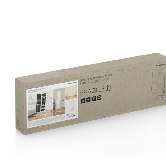 Armoire à Bijoux sur Pied avec Miroir et LED Jewight InnovaGoods 9