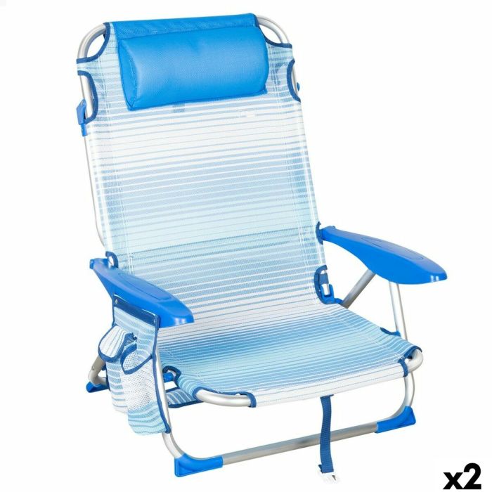 Chaise de Plage Aktive 51 x 76 x 45 cm (2 Unités)