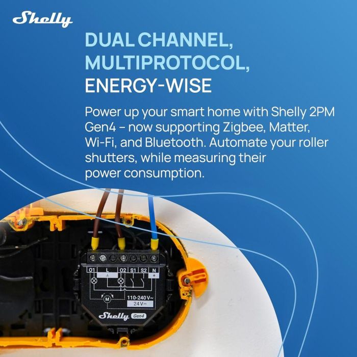 Prise Intelligente Shelly SHELLY 2PM GEN4 X4 Wi-Fi 230 V 10 A (4 Unités) 18