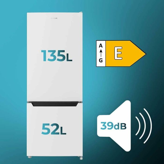 Réfrigérateur Combiné Cecotec Bolero CoolMarket Combi 205 DF Blanc 2