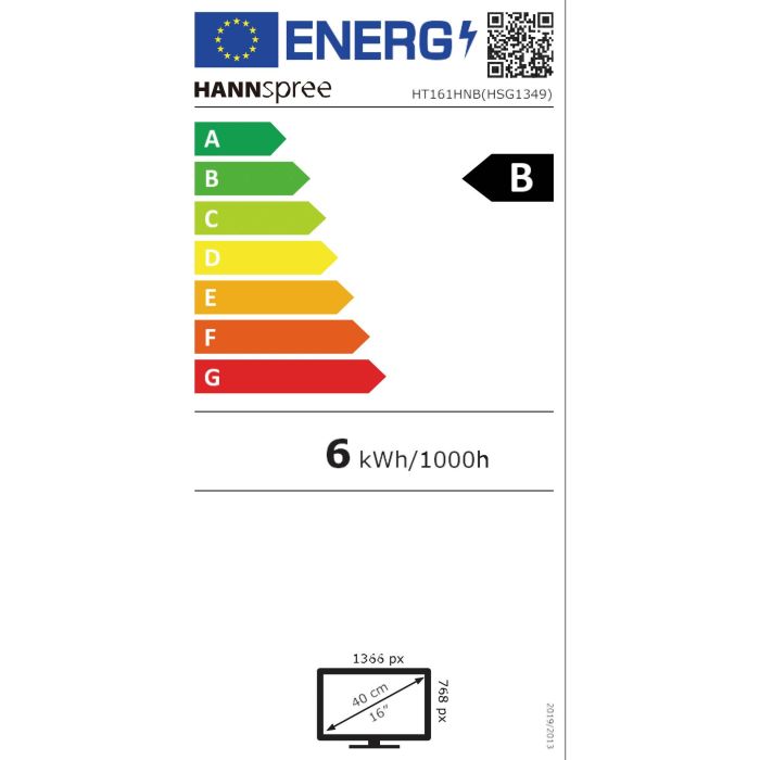 Hannspree 39.6cm (15.6") HT161HNB 16:9 M-Touch HDMI black 13