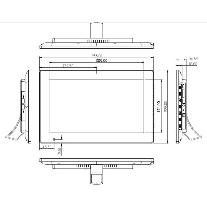 ALLNET Touch Display Tablet 14 Zoll PoE mit 8GB/64GB RK3568 Android 13,PrimeOne-140 3