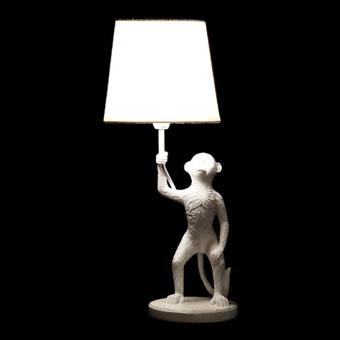 Lampe de bureau DKD Home Decor Blanc Noir Polyester Métal Résine 25W 220 V Singe (2 pcs) (20 x 20 x 45 cm) 3 Lampe de bureau DKD Home Decor Blanc Noir Polyester Métal Résine 25W 220 V Singe (2 pcs) (20 x 20 x 45 cm) 3