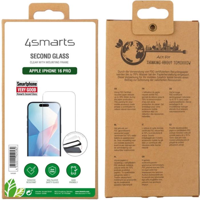 4smarts Second Glass mit Montagerahmen fr iPhone 16 Pro 5 4smarts Second Glass mit Montagerahmen fr iPhone 16 Pro 5