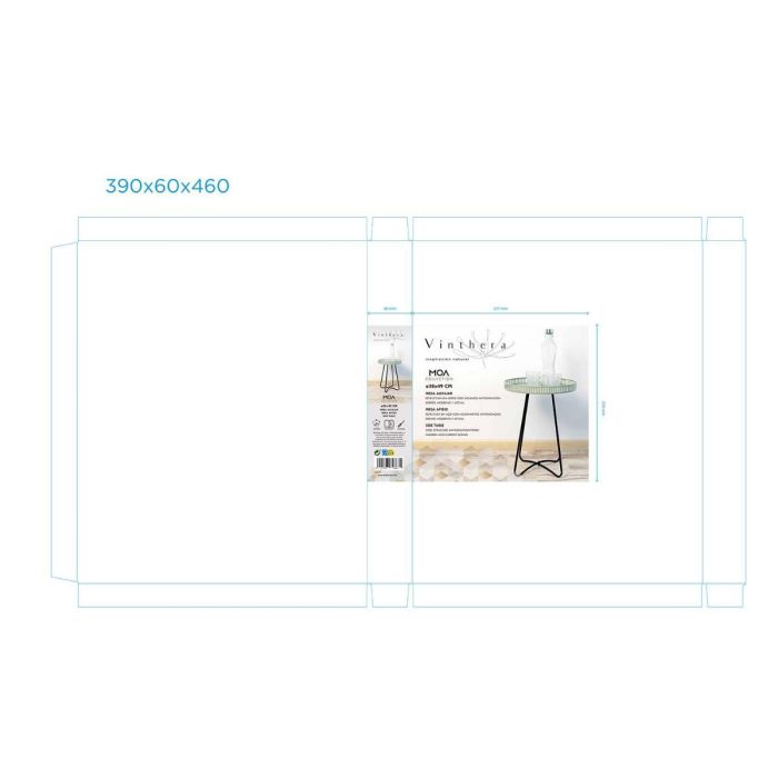 Mesa Auxiliar Moa Vinthera 38 cm Diametro X 49 cm 5