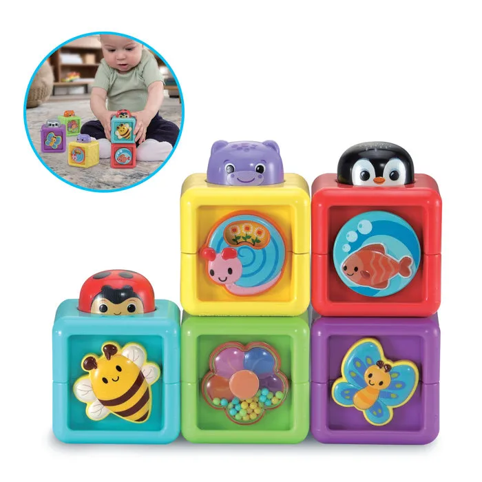 Vtech Baby - Cubes Animaux Surprises - Jeu d'éveil sensoriel avec 5 cubes interactifs - Pour bébé de 6 à 36 mois - Multicolore Vtech Baby - Cubes Animaux Surprises - Jeu d'éveil sensoriel avec 5 cubes interactifs - Pour bébé de 6 à 36 mois - Multicolore
