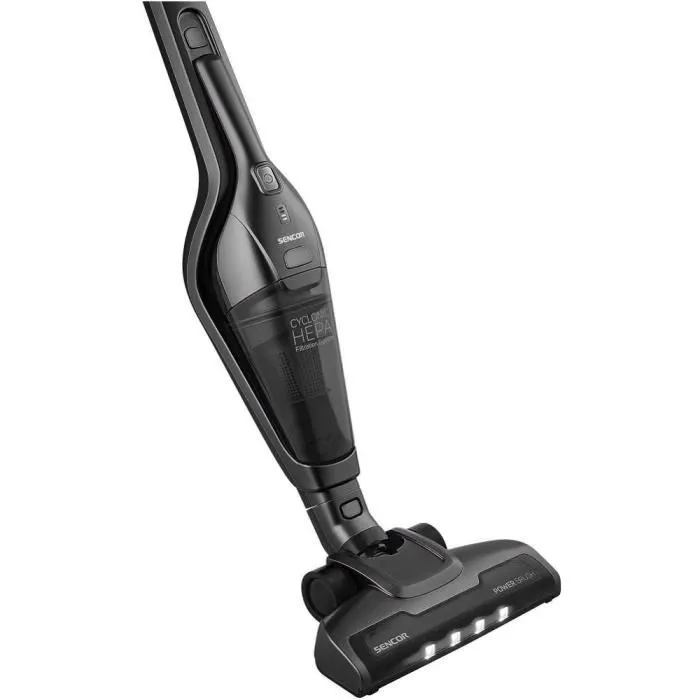 Sencor SVC 0608BK - Aspirateur balai sans fil 3 en 1, léger, autonomie 45 min, brosse rotative, filtration HEPA, pour poils d'animaux