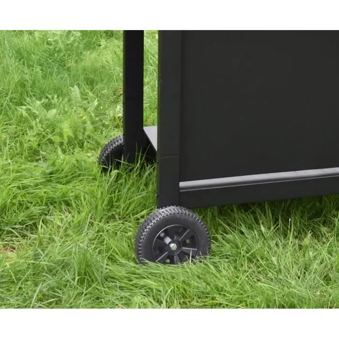 Grill Garden Barbecue à gaz 3 brûleurs, noir, avec capot de protection et allumage piézo-électrique, GRILL GARDEN 3B