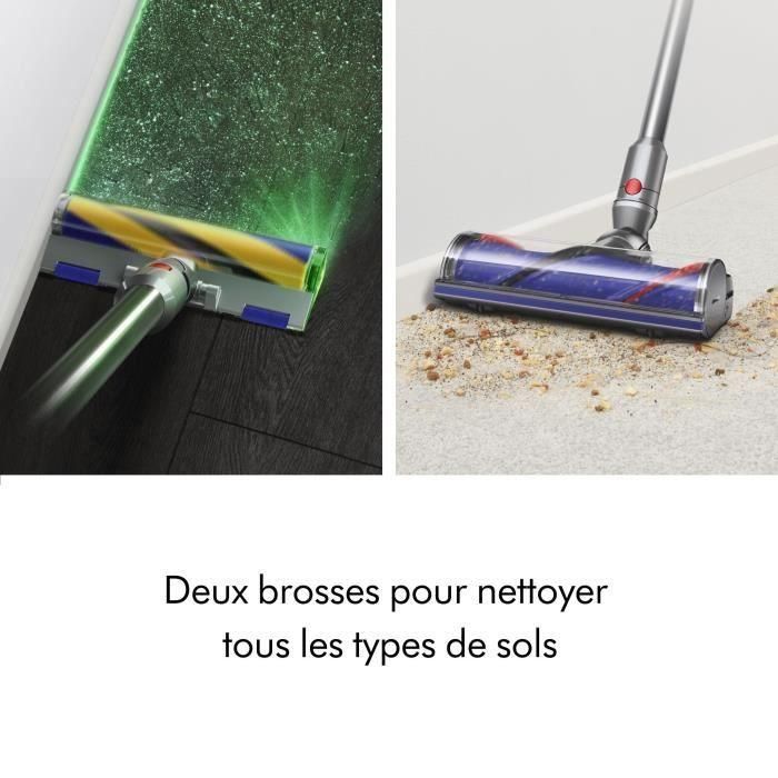 DYSON V12 Detect Slim Absolute - Aspirateur Balai sans fil - Puissance 150 AW - Contrôle de puissance - Brosse avec lumiere intégrée 3