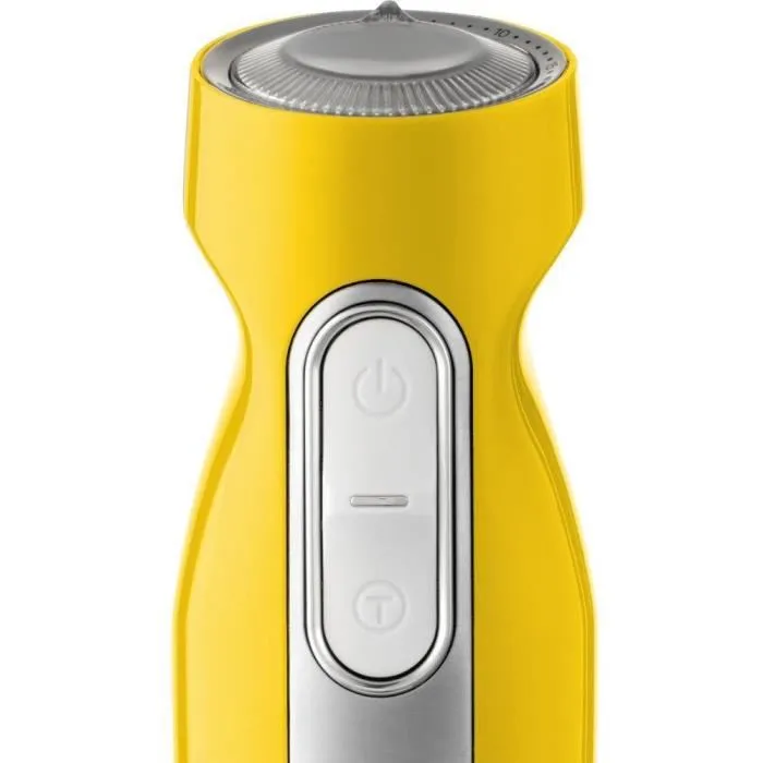 Sencor SHB 4466YL-EUE3 Mixeur Plongeant 1000W avec Fonction Ice Crash, 6 Lames en Titane, Bocal 700ml, Hachoir 500ml et Fouet, Jaune