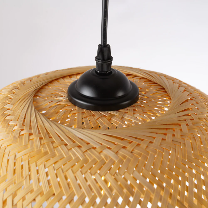 Lampe Suspendue Castellon de la Plana en Rotin Style Boho-Chic SKD-P80120 1
