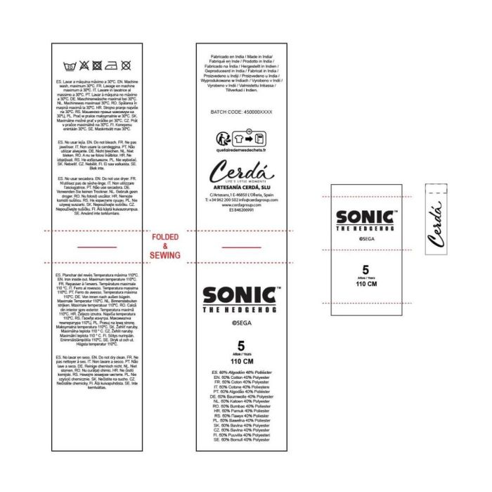 Sweat-shirt Enfant Sonic Bleu foncé 4