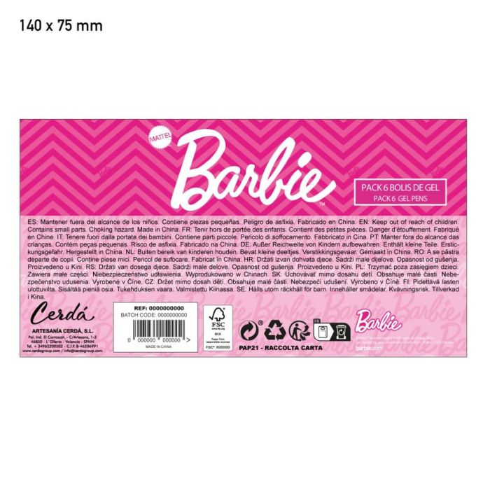 Ensemble de Stylos Barbie fuchsia 2 Ensemble de Stylos Barbie fuchsia 2