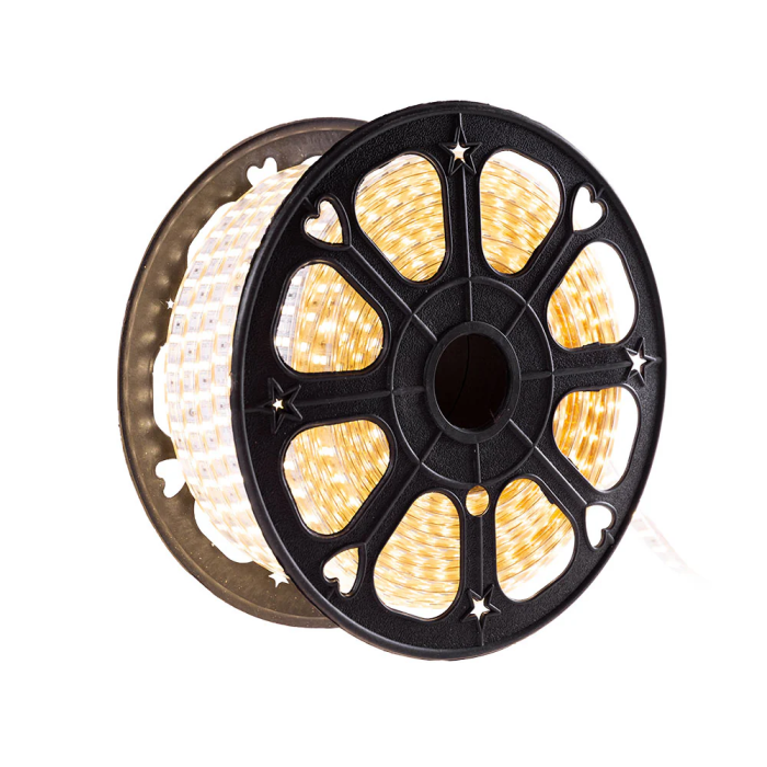 Ruban LED 220V, 120 LEDs/M, 500W, 4200K, SMD5050, IP65, 50M, 40.000H - Référence HO-220-120-50M-W 5