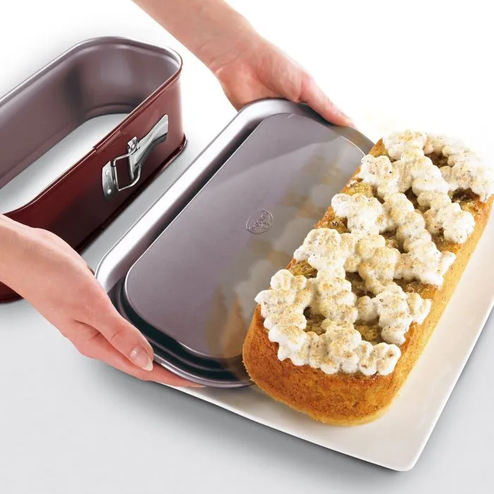 Dr. Oetker Lot de 2 Moules à Cake à Charnière Back-Liebe Bicolor, Acier Antiadhésif, 30 x 12 cm, pour Cakes Sucrés et Salés