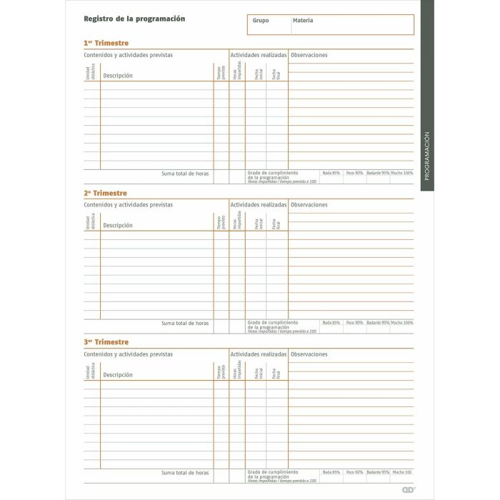 Agenda Additio Global Enseignant 24 x 32 cm 10