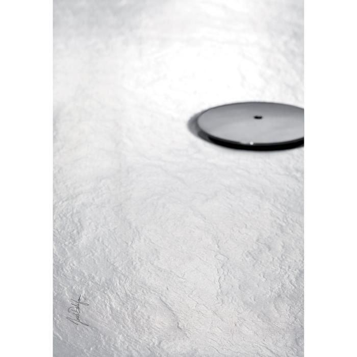 Receveur de douche extra-plat Jacob Delafon IPSO 90x90x3 cm - Blanc Mat Texture Pierre 2