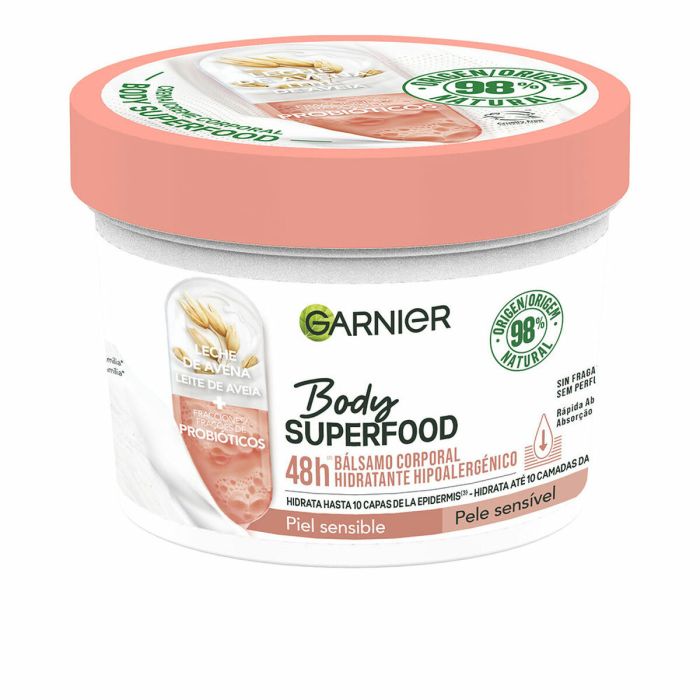 Garnier Body Superfood Avena Baume Corporel Hydratant Hypoallergénique Peau Sensible 380 ml