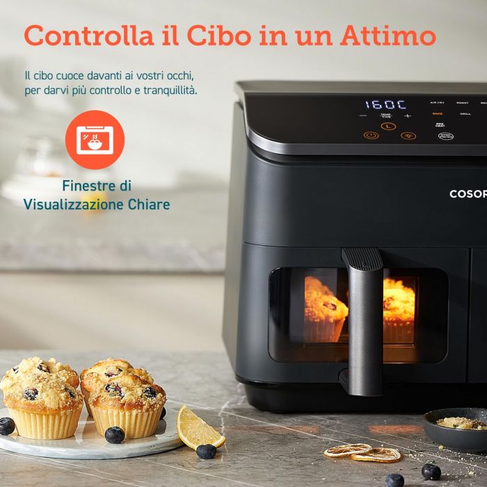 Friteuse à Air Cosori Dual Basket 8.5 Chef Edition Noir 8,5 L 14