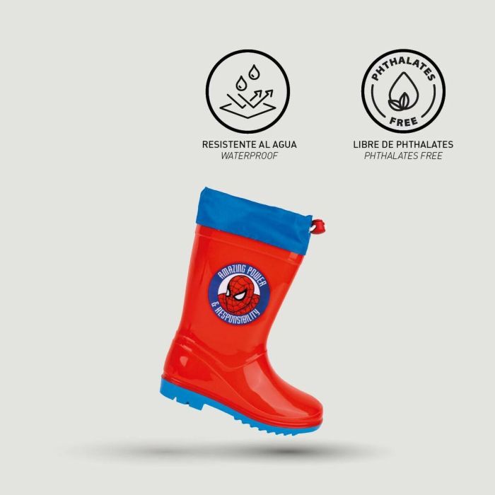 Bottes en Caoutchouc pour Enfants Spider-Man Rouge 4