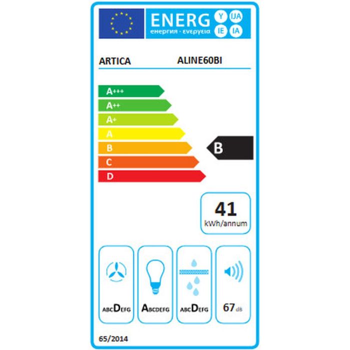 Hotte standard Artica ALINE60BI Acier 1