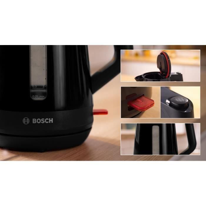 Bouilloire - BOSCH - TWK1M123 MyMoment - Noire - capacité 1,7L - base 360° - filtre anti-calcaire 4 Bouilloire - BOSCH - TWK1M123 MyMoment - Noire - capacité 1,7L - base 360° - filtre anti-calcaire 4